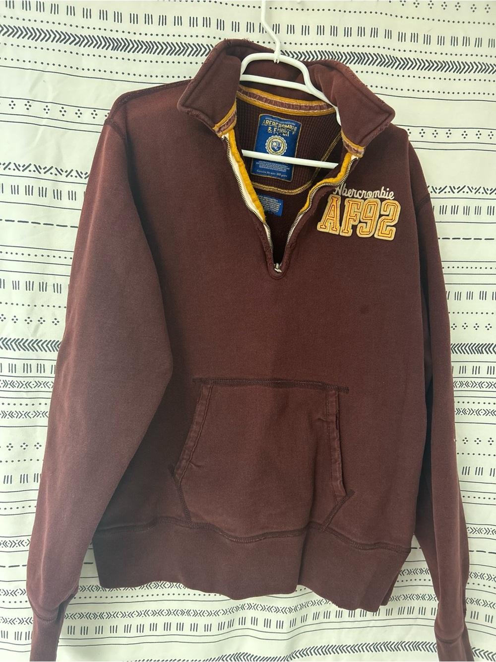 Abercrombie Heavyweight AF92 1/4 Zip Up Vintage Pullover XXL